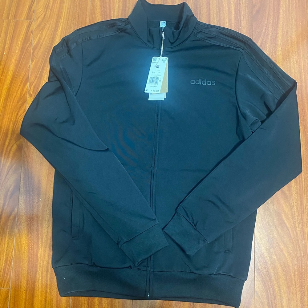 Adidas Medium Pull Up Zipper Track Top Black Men